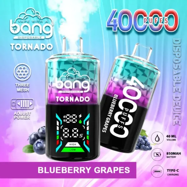 Bang Tornado 40000 Puffs Disposable Vape BLUEBERRYGRAPES-1