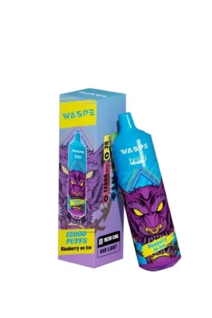 WASPE 12000 PUFFS Digital Box Disposable VapeBlueberry On Ice WASPE 12000