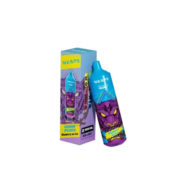WASPE 12000 PUFFS Digital Box Disposable VapeBlueberry On Ice WASPE 12000