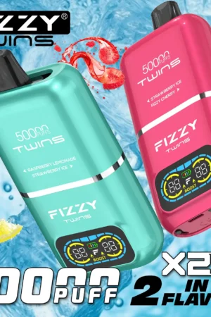 Fizzy 50000 PUFF (2 in 1) Disposable Vape STRAWBERRY-KIWIPOMEGRANATE