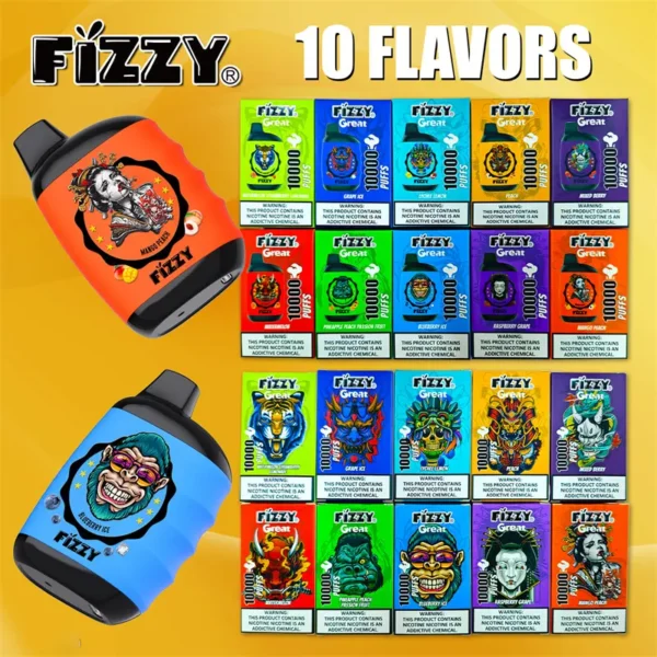 Fizzy GREAT 10000 Puffs Disposable Vape Fizzy GREAT 10000 Puffs Disposable Vape LYCHEE LEMON