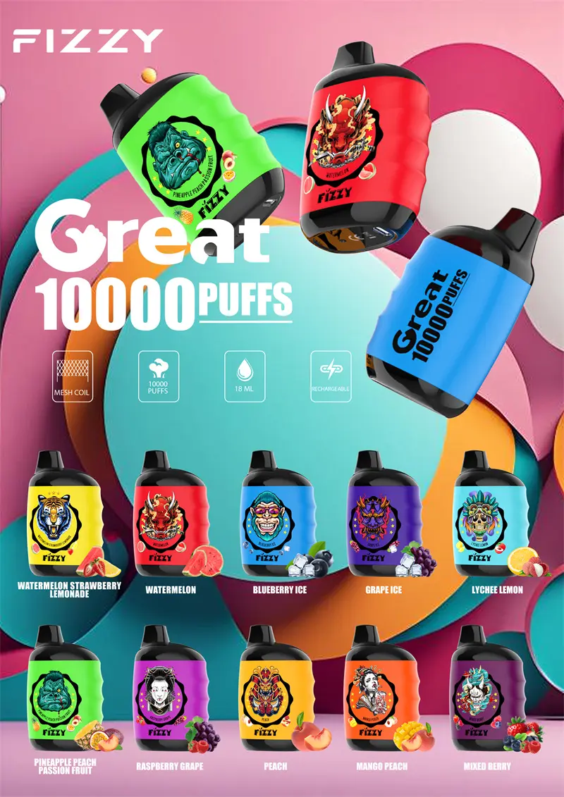 Fizzy GREAT 10000 Puffs Disposable Vape Fizzy GREAT 10000 Puffs Disposable Vape LYCHEE LEMON