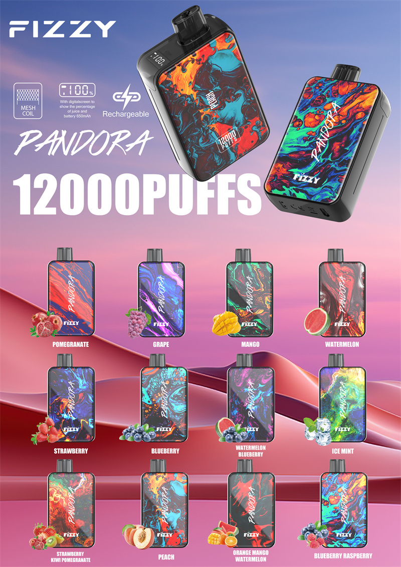 Fizzy Pandora 12000 Puffs Disposable Vape Fizzy Pandora 12000 Puffs Disposable-Vape BLUEBERRY RASPBERRY