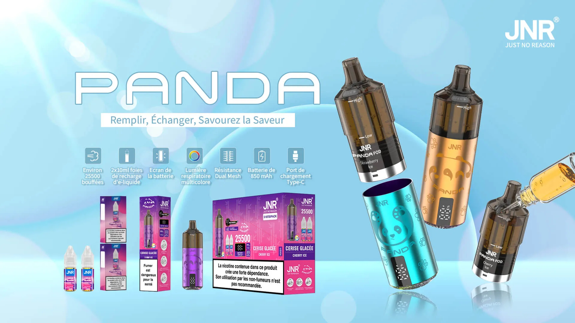 JNR Panda 25500 Puffs Replaceable Pod Kit JNR Panda 25500 (1)
