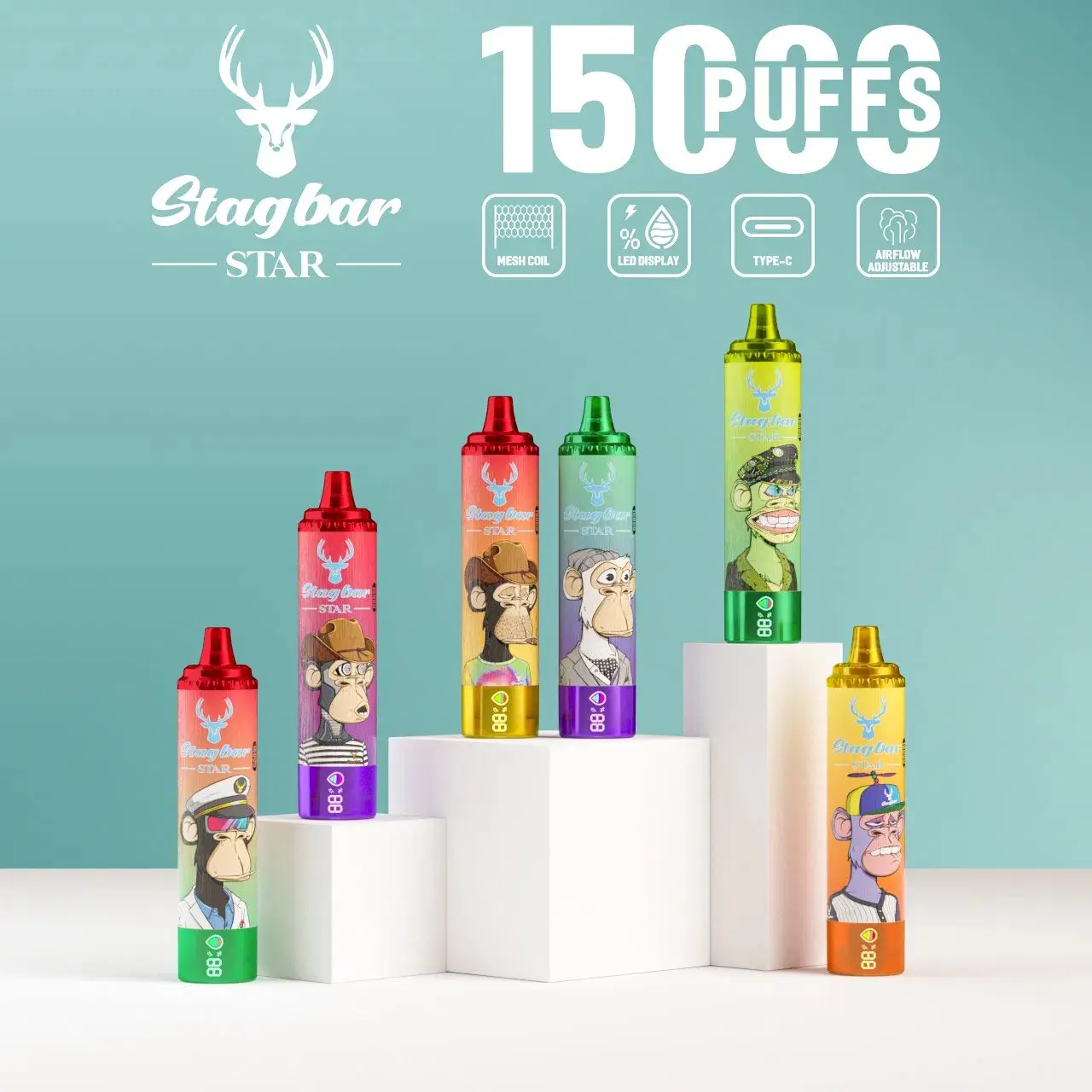 STAG BAR Star 15K Puffs Double Vape STAG BAR Star 15K Puffs Product Features