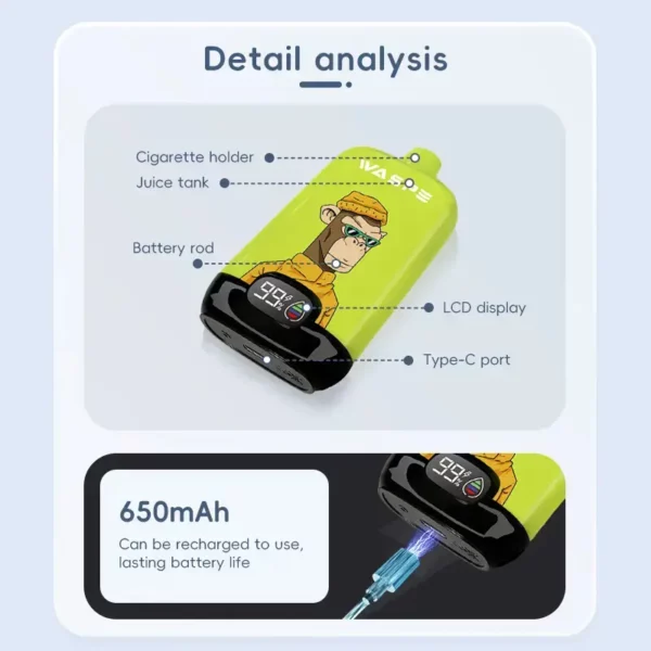 WASPE 12000 Puffs Digital Box Disposable Vape WASPE 12000 Puffs Digital Box Disposable Vape (1)