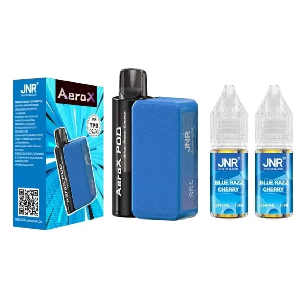 JNR AeroX 32000 puffs Refillable Vape blue razz cherry jnr aerox 32000