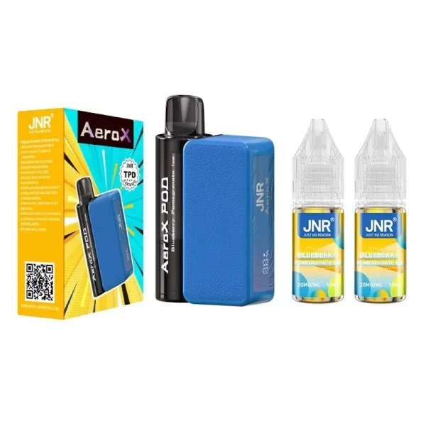 JNR AeroX 32000 puffs Refillable Vape blueberry pomegranate ice jnr aerox 32000