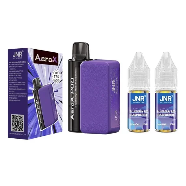 JNR AeroX 32000 puffs Refillable Vape blueberry red raspberry jnr aerox 32000