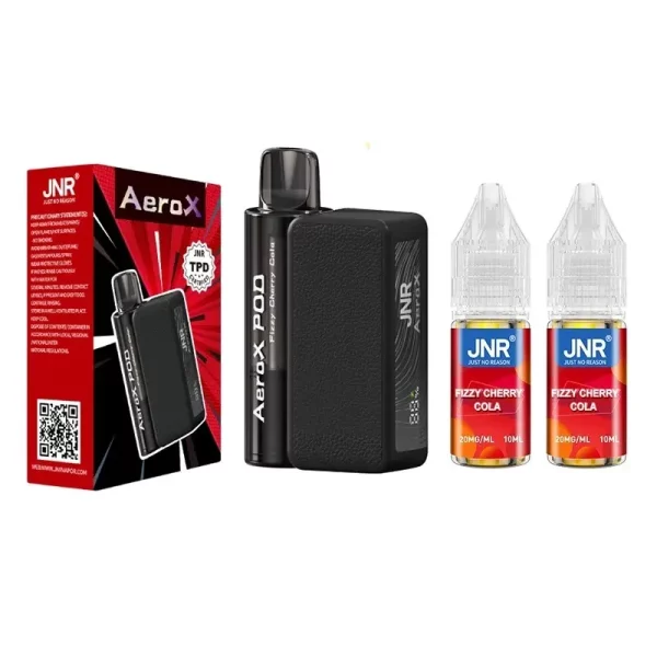 JNR AeroX 32000 puffs Refillable Vape fizzy cherry cola jnr aerox 32000