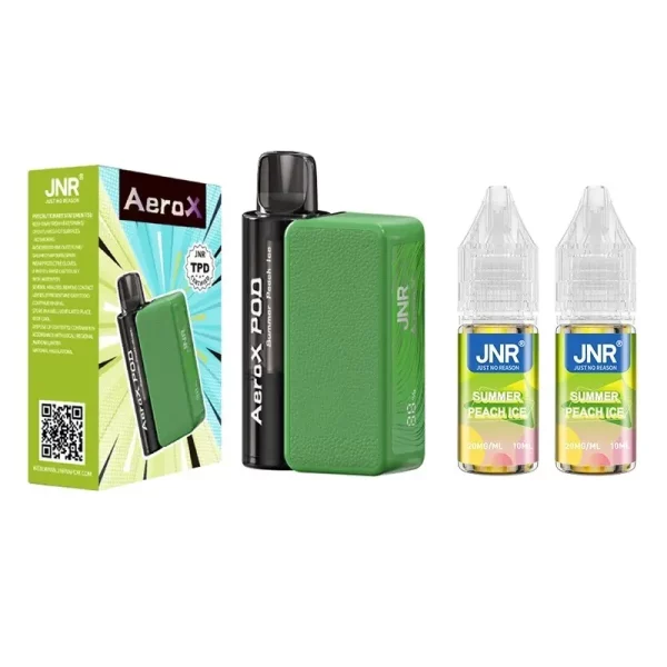 JNR AeroX 32000 puffs Refillable Vape summer peach ice jnr aerox 32000